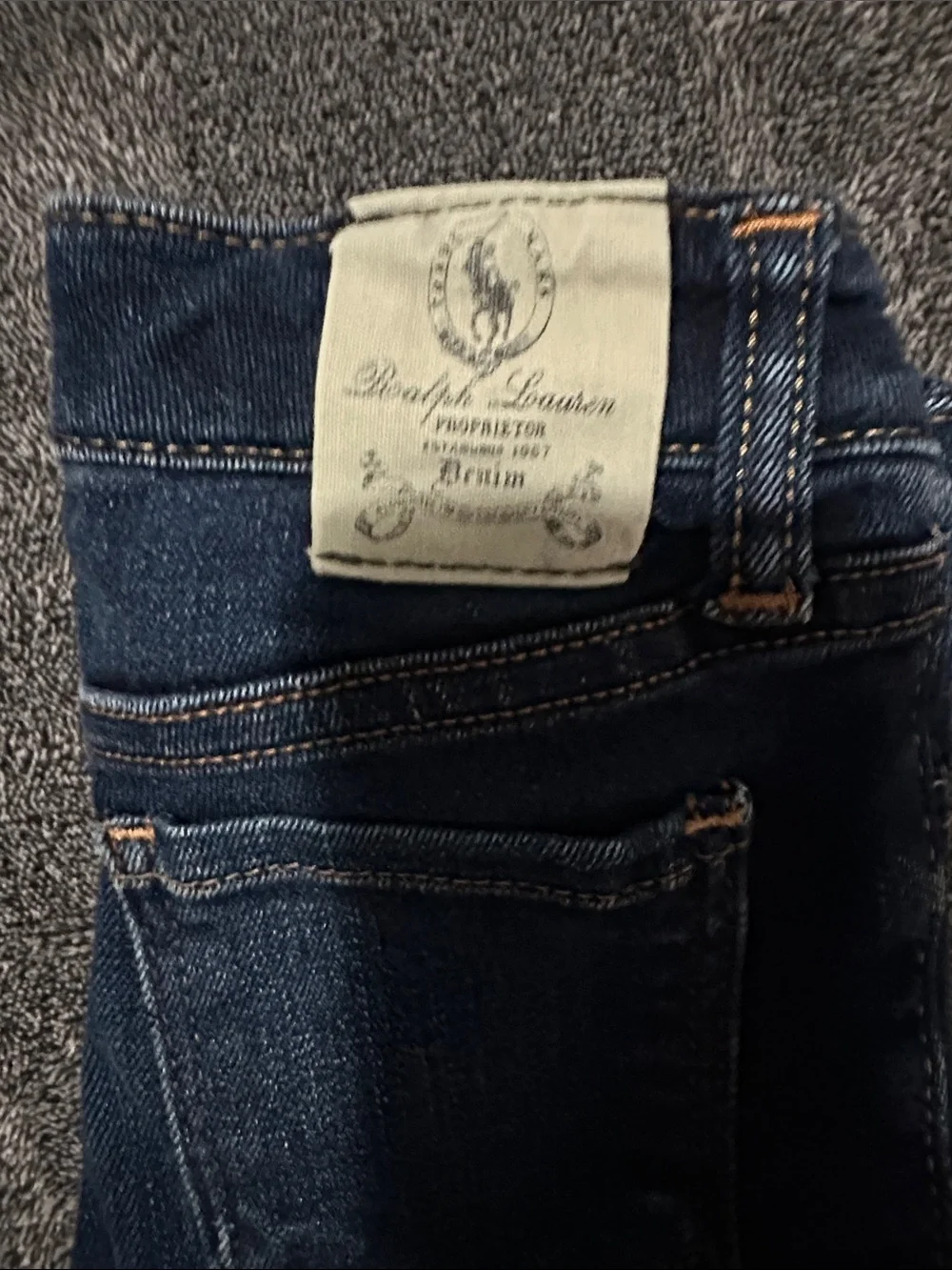 Dark Wash Toddler Leggings - Blue